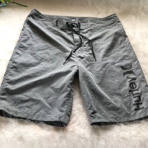Hurley grey unlined board shorts size 32